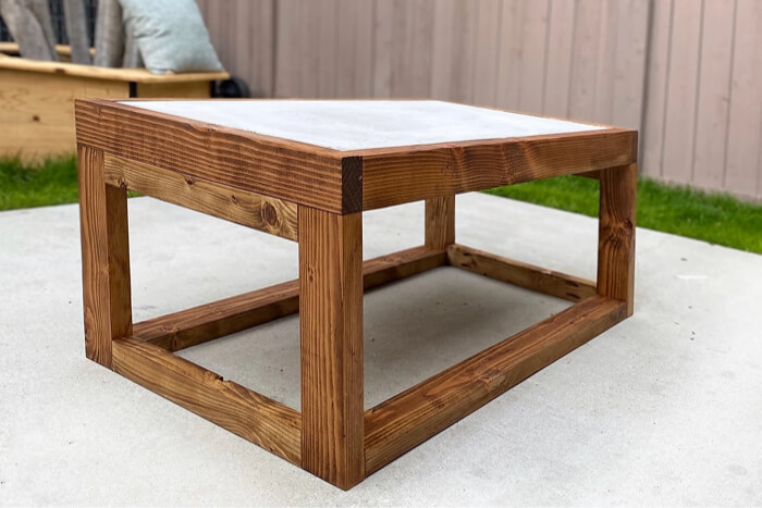 How to Build an Outdoor Concrete Coffee Table