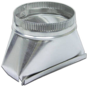 Aluminum HVAC Duct Pipe Transition Fitting, 5-In. Round